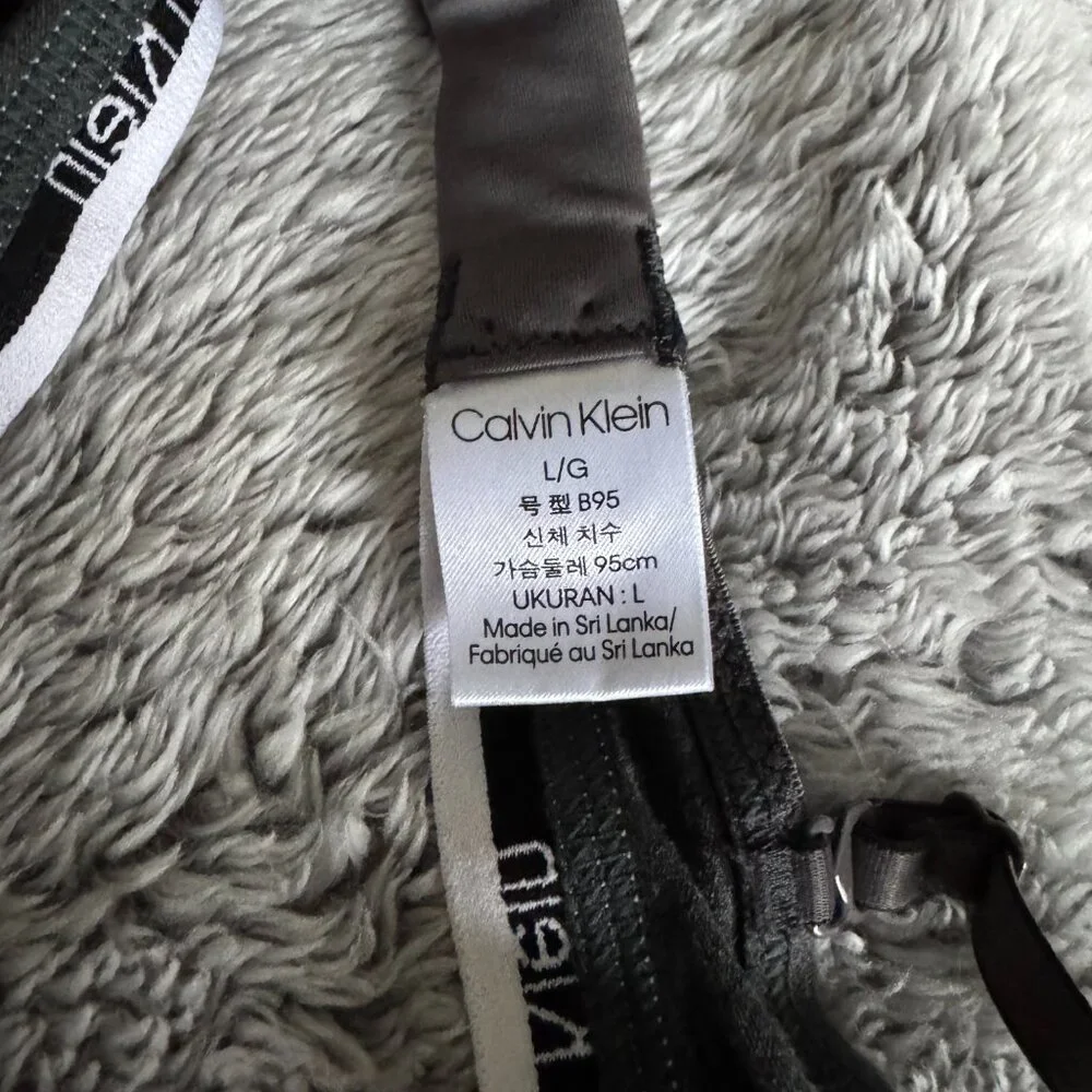 Calvin Klein | EUC Icon Cotton Modal Lightly Lined Triangle Bralette Gray Large - Picture 6 of 7